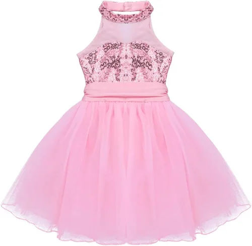 Miniatura 3 de iiniim Camisola de lentejuelas para niñas, leotardo de ballet, tutú de baile, brillante, para fiesta de hadas, disfraz de fantasía