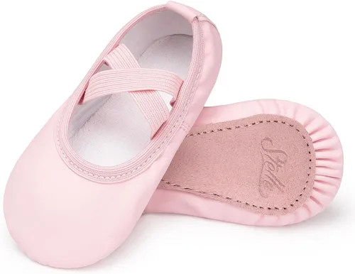 Miniatura 9 de Stelle Ballet Shoes for Girls Boys Close-Fit PU Professional Dance Slippers for Toddler/Little Kid/Big Kid