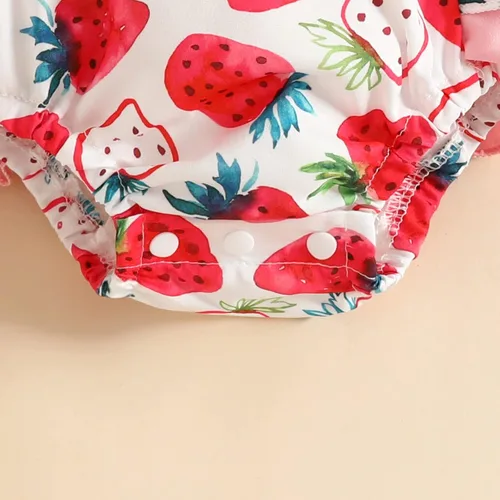 Miniatura 49 de IMEKIS Conjunto de ropa para bebé niña de primer cumpleaños con diadema de verano para sesión de fotos