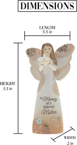 Miniatura 5 de Pavilion Gift Company 19135 Light Your Way - Figura conmemorativa de la madre ángel amada, 5-1/2 pulgadas, marrón