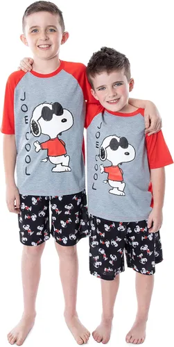 Miniatura 5 de INTIMO Peanuts Joe Cool Snoopy - Pijama de manga corta y pantalones cortos, conjunto de 2 piezas para niños