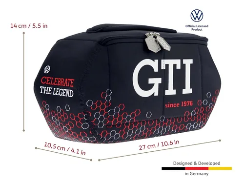 Miniatura 3 de BRISA VW Collection - Volkswagen Bolsa universal de neopreno para maquillaje, cosméticos, artículos de tocador para farmacia, viaje, en diseño GTI