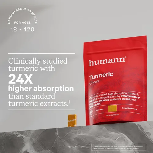 Miniatura 4 de Humann Suplemento masticable de cúrcuma – Complejo de curcumina de alta absorción clínicamente estudiado – sabor cítrico naranja – de SuperBeets