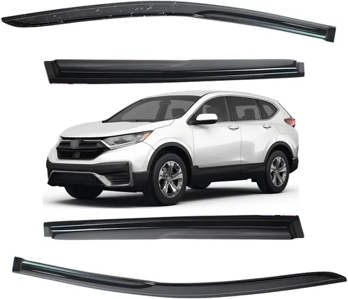 Miniatura 196 de Viseras para ventanas para Mazda 3 Sedán 4 puertas 2004 2005 2006 2007 2008 2009 estilo JDM Mugen, deflector de viento, protector solar y de lluvia