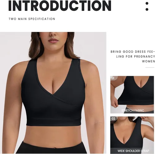 Miniatura 5 de Bralette cómodo de espalda cruzada para mujer, 5