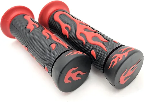 Miniatura 4 de XH4067-RED-22 ATV Watercrafts Flame Gel Style Grips Red Quad (7/8 pulgadas en ambos lados)