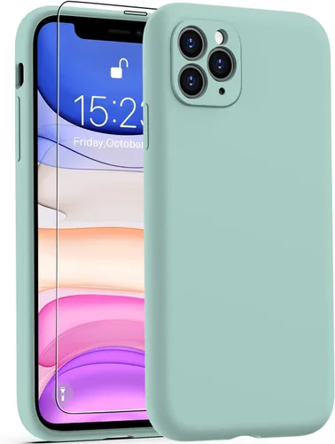 Miniatura 32 de DEENAKIN Funda de silicona compatible con iPhone 12 con protector de pantalla, mejora la protección de la cámara, funda protectora suave y flexible