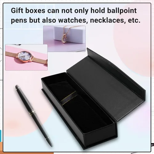 Miniatura 3 de 42 piezas – Cajas de regalo para bolígrafos vacías. Caja de regalo para bolígrafos negros con almohadilla. Caja de exhibición de joyería