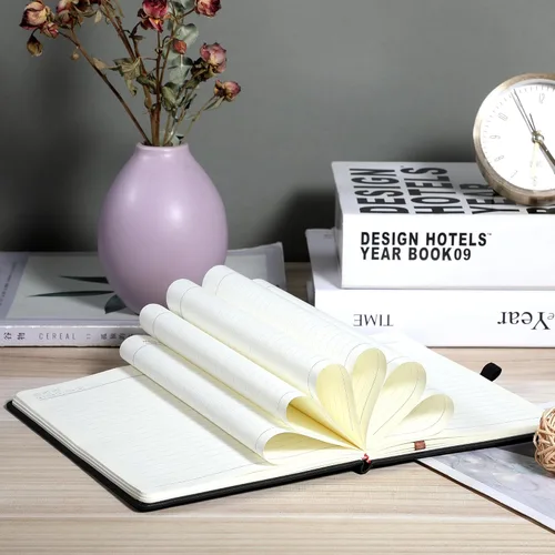Miniatura 4 de CAGIE Cuaderno rayado para trabajo, cuaderno de tapa dura para escribir, mujeres y hombres, diario para tomar notas con lazo para bolígrafo