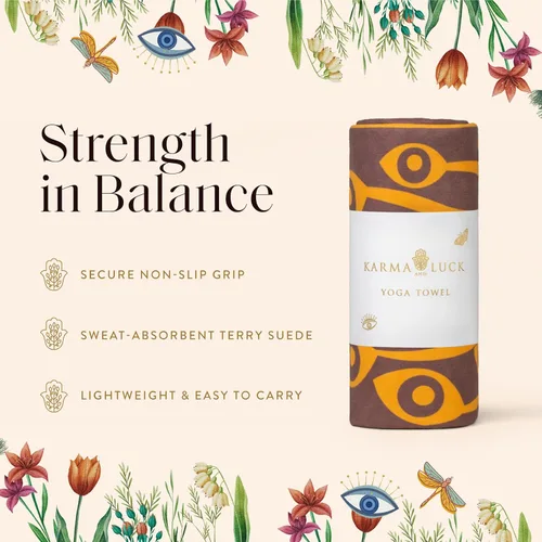 Miniatura 3 de KARMA AND LUCK Grounded Grace - Toalla de yoga, energía arraigada para fuerza y equilibrio, toalla antideslizante para esterilla de yoga caliente