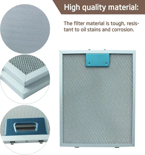 Miniatura 4 de Universal 12-5/9" x 10-1/5" Campana extractora Filtro de carbón 2 piezas