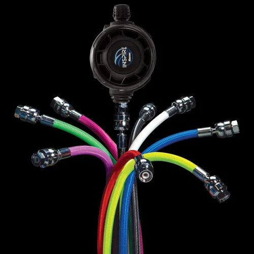 Miniatura 5 de XS Scuba Miflex DS (Dual Swivel) LP Mangueras - Negro