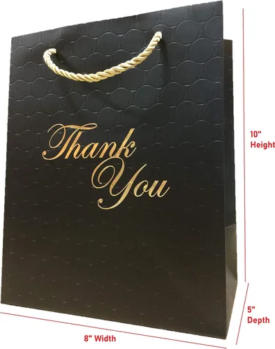 Miniatura 2 de MODEENI Bolsas de agradecimiento negras a granel, 144 bolsas, tamaño mediano de 8 x 10 pulgadas, elegante regalo de boutique para pequeñas empresas