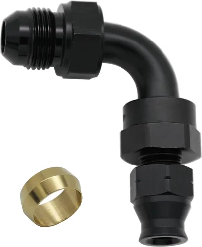 Miniatura 10 de Adaptador de tubo de combustible de línea dura de 10AN macho a 5/8 "(15.9 mm) de diámetro exterior de aluminio negro