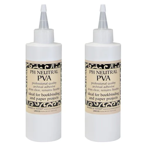 Miniatura 7 de Lineco Archival Ph Neutral PVA Adhesive, 4 onzas, pegamento adhesivo profesional. Proyectos de encuadernación/papel. Se seca transparente, permanece