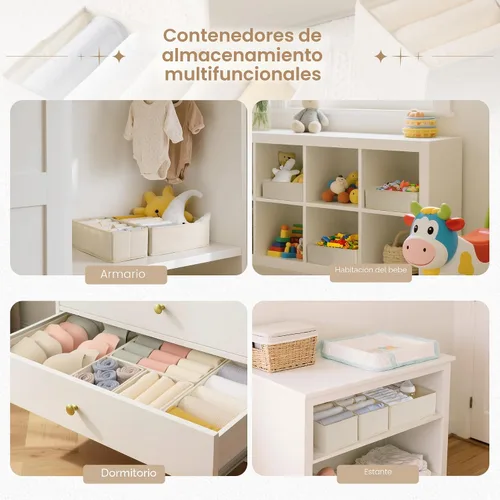 Miniatura 5 de Criusia Organizador de cajones de ropa, paquete de 14 organizadores de aparador para ropa de bebé, ropa interior, calcetines- organizadores