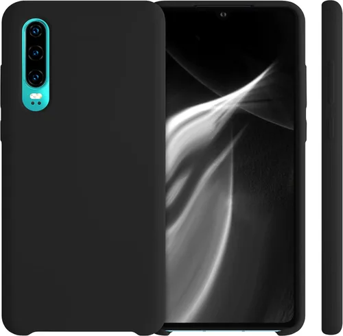 Miniatura 5 de kwmobile Funda compatible con Huawei P30 - Funda de silicona TPU con acabado suave - Negro