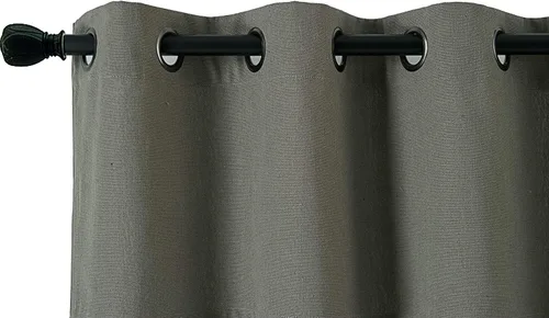 Miniatura 2 de Regal Home Collections Lujosa cenefa de ventana superior con ojales de gran tamaño, varios colores (gris)