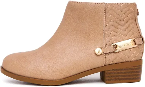 Miniatura 2 de Nautica Kids Girls Ankle Bootie With Side Buckle and Zipper, Dress Boot -For Youth & Toddler (ToddlerLittleBig Kids)