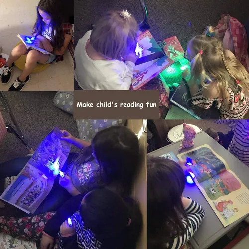 Miniatura 5 de CALIFORNIA CADE ELECTRONIC Luces de dedo, 100 piezas en 7 colores, linternas de dedo para niños y adultos, luces de dedo que brillan