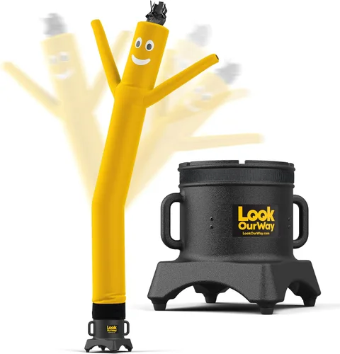 Miniatura 16 de LookOurWay Air Dancers Juego de Hombre de Tubo Inflable Mini - Tipo Inflable Ondulante Loco de 29" con Soplador para Publicidad de Escritorio - Verde