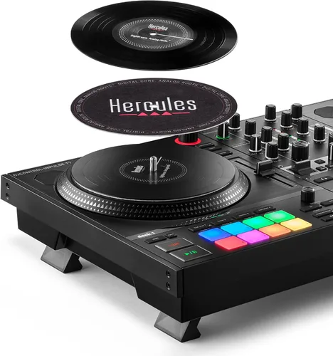 Miniatura 3 de Hercules DJControl Inpulse T7, controlador de DJ motorizado de 2 plataformas con control STEMS integrado, Serato DJ y DJUCED incluidos