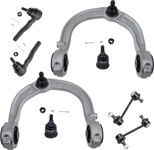 Miniatura 416 de Detroit Axle - Kit de brazos de control de extremo delantero de 8 piezas para Dodge Dakota 00-04, Durango 00-03, 4 brazos de control superior e