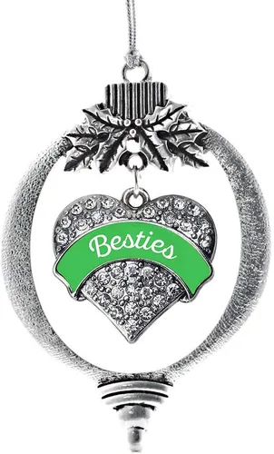 Miniatura 242 de Inspired Silver Adornos festivos de dije de corazón pave de plata con circonitas cúbicas