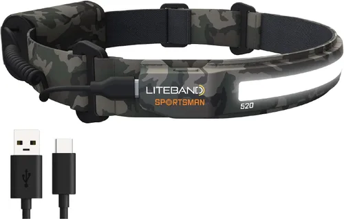 Miniatura 11 de OPTIMAL VENTURES Linterna Frontal LED Liteband Súper Ligera Flex de 300 Lúmenes, Lámpara de Cabeza Brillante, Linternas Frontales con Pilas AAA