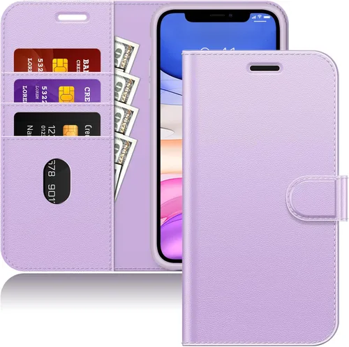 Miniatura 8 de JETech Funda tipo cartera para iPhone 11 de 6.1 pulgadas, a prueba de golpes, de piel sintética, magnética, con tarjetero y función de soporte, Negro