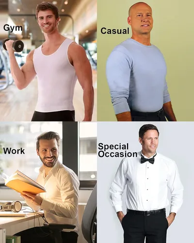 Miniatura 6 de Insta Slim musculosa de compresión muscular (Int) para hombre