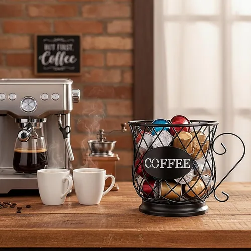 Miniatura 2 de TreeLen Soporte para tazas K para cápsulas de café para 35 Kcups Keurig Organizador de almacenamiento Accesorios de barra de café para mostrador