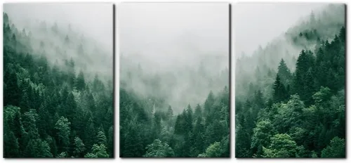 Miniatura 31 de Pacimo 3 Piezas Arte de Pared Verde Pintura Parque Nacional Yosemite Lago de Agua Clara Montañas Árboles Rocas Imágenes Impresiones en Lienzo