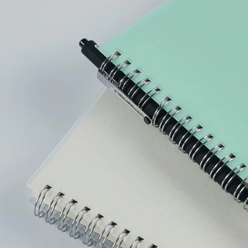 Miniatura 4 de Paquete de 2 diarios de puntos en espiral B5 con papel grueso de 4.23 oz/m², cuaderno espiral de cuadrícula de puntos con tapa dura de plástico