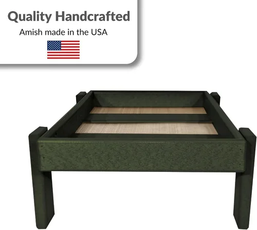Miniatura 6 de Comedero para pájaros DutchCrafters Amish hecho en Estados Unidos, comederos de plataforma para aves silvestres, independientes y para exteriores