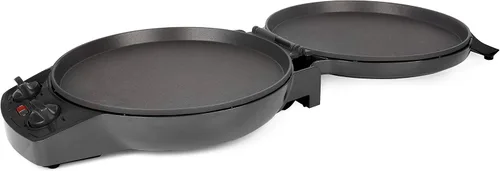 Miniatura 4 de Courant Máquina de pizza, olla para pizza de 12 pulgadas y máquina de calzone, con control de temporizador y temperatura, horno de pizza de 1440