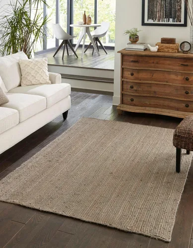 Miniatura 11 de Unique Loom Colección Jute Trenzado - Alfombra de área Dhaka (7' 1" x 10' Rectángulo, Blanco)