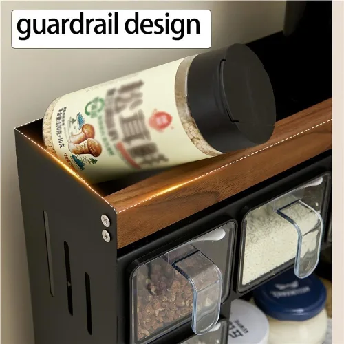 Miniatura 5 de Estante de especias de cocina, caja de condimentos colgante de montaje en pared, estante de especias que ahorra espacio para condimentos