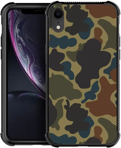 Miniatura 13 de DJSOK Funda compatible con iPhone XR, H American Eagle Flag con cuatro esquinas, protección a prueba de golpes, TPU suave y patrón de policarbonato