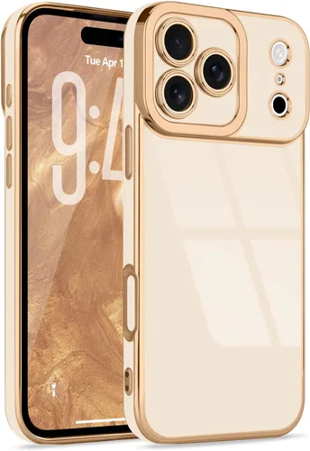 Miniatura 17 de Lafunda Diseñada para iPhone 13 Pro, fundas lujosas con chapado lindo para mujeres y niñas, elegante borde dorado, a prueba de golpes, TPU con funda