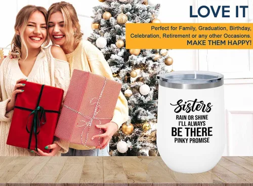 Miniatura 5 de Bride Proposal White Edition Vaso de vino de 12 onzas – I'll always be there – Regalo conmovedor para boda, despedida de soltera de hermana, novia