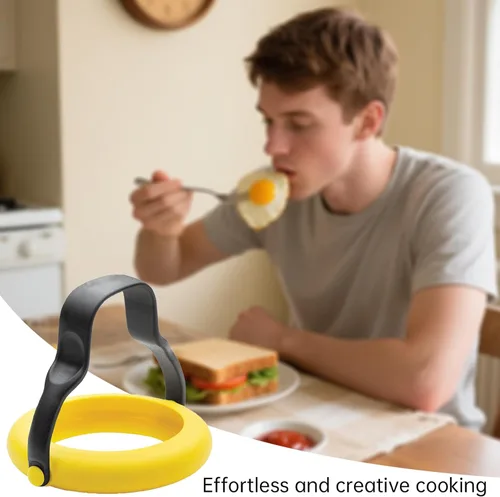 Miniatura 7 de Anillos de silicona para huevos para cocinar, paquete de 4 moldes antiadherentes para huevos fritos, panqueques, tortillas, sándwiches de desayuno