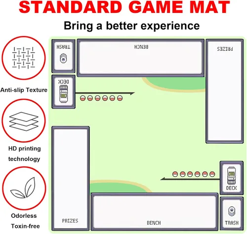 Miniatura 3 de Tapete de juego para 2 jugadores, tapete cuadrado de escritorio para jugadores, oficina y hogar, 23.6 x 23.6 pulgadas