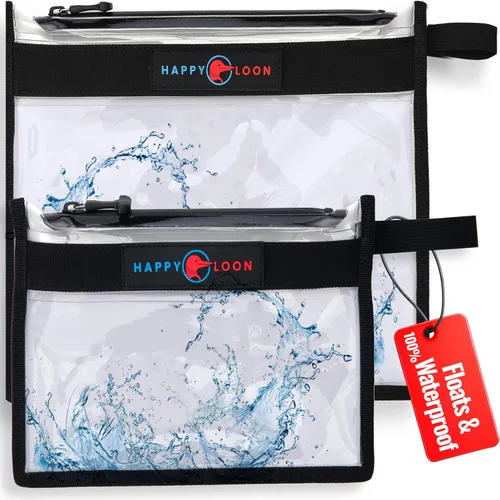 Elite - Juego de bolsas impermeables para aparejos de pesca - 2 tamaños, bolsas secas 100% sumergibles, flota con señuelos y carnada - cremallera de