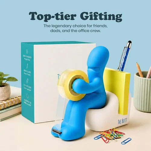 Miniatura 3 de Dispensador de cinta adhesiva The Butt – Regalos divertidos para hombres – Cosas raras, accesorios de escritorio para hombres – Novedad y divertidos