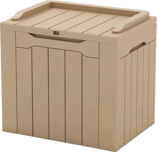 Miniatura 11 de Patiowell Caja de resina de 30 galones, caja de almacenamiento al aire libre para muebles de patio, entregas, suministros de piscina, impermeable