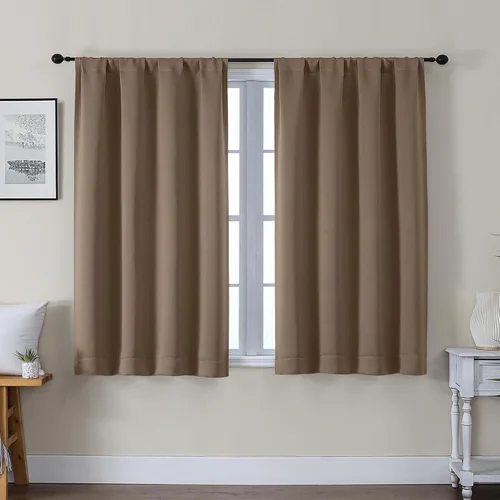 Miniatura 108 de Gwine Cortinas opacas para dormitorio, 54 pulgadas de largo, paneles de cortina de ventana con aislamiento térmico y reducción de ruido, cortinas