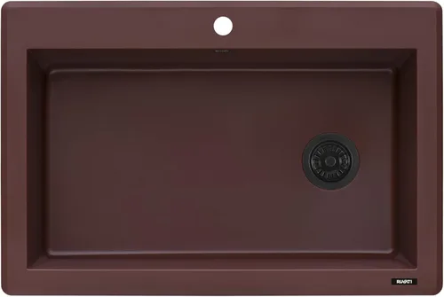 Miniatura 14 de Ruvati RVG1033RN - Fregadero de cocina de cuarzo compuesto de granito de 33 x 22 pulgadas, montaje superior, color verde enebro Verde (Juniper Green)