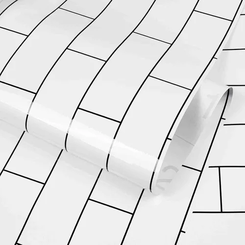 Miniatura 9 de ReWallpaper Papel tapiz de cocina para despegar y pegar, papel tapiz para pared de cocina, baño, impermeable, azulejos de metro, papel de contacto