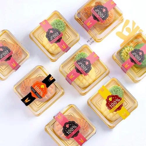Miniatura 5 de 50 Piezas Cajas Mini para Pastel de 3.5 Pulgadas, Recipiente de Plástico Transparente para Cupcakes para Magdalenas, Galletas, Pasteles de Luna